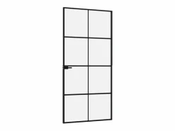 New Puerta de interior vidrio templado y aluminio 93x201,5 cm ES154585 Puerta Con Marco