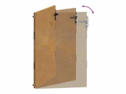 Hot Puerta de jardín de acero corten de 105 x 155 cm. Marru00f3n