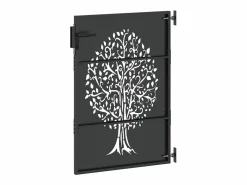Puerta de jardín, Puerta de jardín 85x75 cm Diseño de árbol en acero Corten