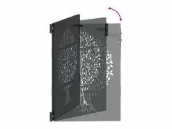 Puerta de jardín, Puerta de jardín 85x75 cm Diseño de árbol en acero Corten