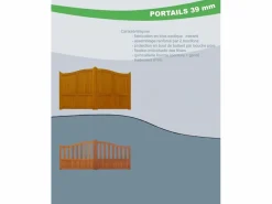 GD Menuiseries Puerta de madera "Completa" Anchura 3 M Altura 1,60/1,80 sin manilla