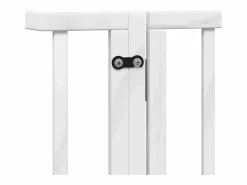 Clicnbuy Puerta de perros plegable 10 paneles madera álamo blanca 800 cm