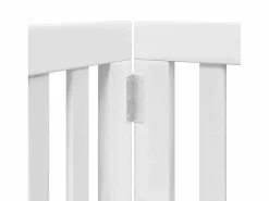 Clicnbuy Puerta de perros plegable 15 paneles madera álamo blanca 750 cm
