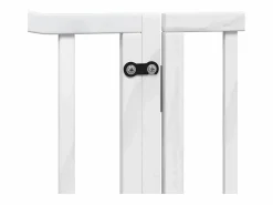 Clicnbuy Puerta de perros plegable 12 paneles madera álamo blanca 960 cm