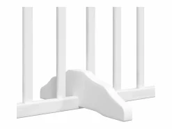 Clicnbuy Puerta de perros plegable 12 paneles madera álamo blanca 960 cm