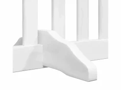 Clicnbuy Puerta de perros plegable 6 paneles madera álamo blanca 480 cm