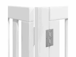 Clicnbuy Puerta de perros plegable 6 paneles madera álamo blanca 480 cm