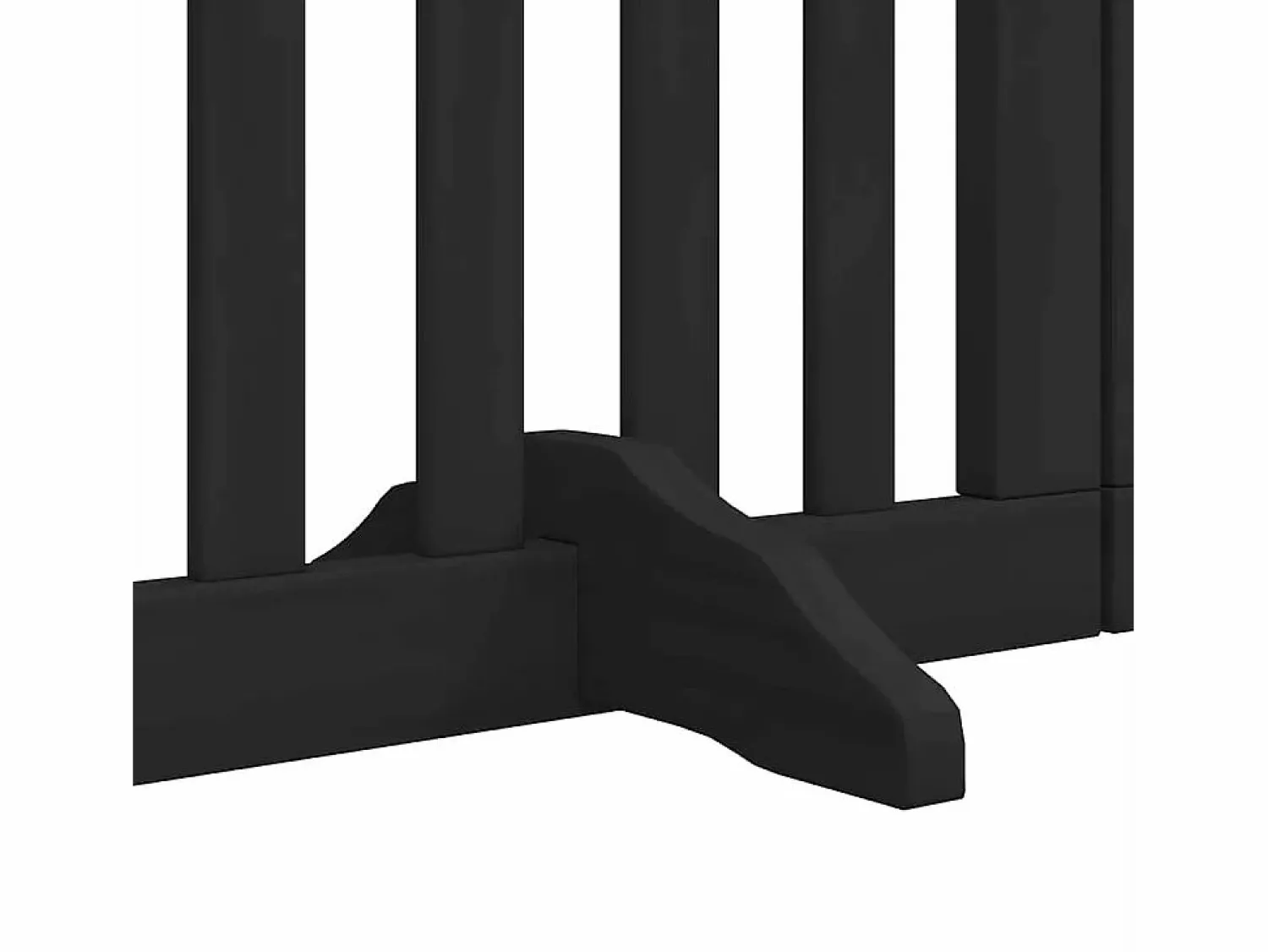 Discount Clicnbuy Puerta de perros plegable 12 paneles madera álamo negra 600 cm Negro