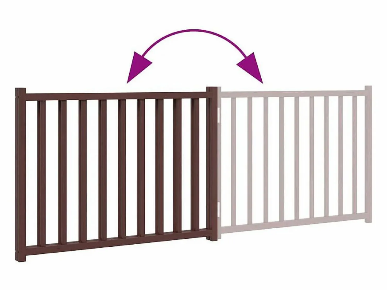 Best Clicnbuy Puerta de perros plegable 2 paneles madera abeto marrón 160 cm Marru00f3n