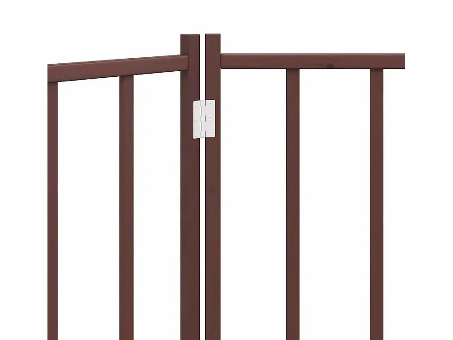 Best Clicnbuy Puerta de perros plegable 2 paneles madera abeto marrón 160 cm Marru00f3n