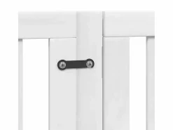 Discount Clicnbuy Puerta de perros plegable 12 paneles madera álamo blanca 600 cm Blanco