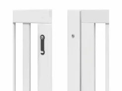 New Clicnbuy Puerta de perros plegable 8 paneles madera álamo blanca 640 cm Blanco