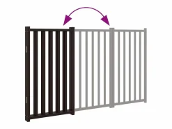 Online Puerta de perros plegable 3 paneles madera abeto 150 cm Seguridad Para Mascotas