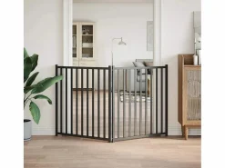 Clicnbuy Puerta de perros plegable 2 paneles madera abeto 160 cm