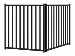 Clicnbuy Puerta de perros plegable 2 paneles madera abeto 160 cm