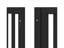 Hot Clicnbuy Puerta de perros plegable 15 paneles madera álamo negra 750 cm Negro