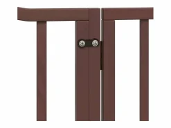 Outlet Clicnbuy Puerta de perros plegable 8 paneles madera álamo marrón 640 cm Marru00f3n