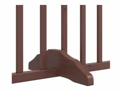 Outlet Clicnbuy Puerta de perros plegable 8 paneles madera álamo marrón 640 cm Marru00f3n