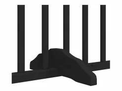 Clicnbuy Puerta de perros plegable 10 paneles madera álamo negra 800 cm