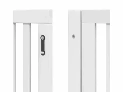 Clicnbuy Puerta de perros plegable 10 paneles madera álamo blanca 800 cm