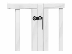 Hot Puerta de perros plegable 6 paneles madera álamo blanca 480 cm Seguridad Para Mascotas
