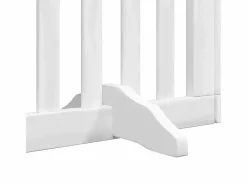 Outlet Puerta de perros plegable 12 paneles madera álamo blanca 600 cm Seguridad Para Mascotas