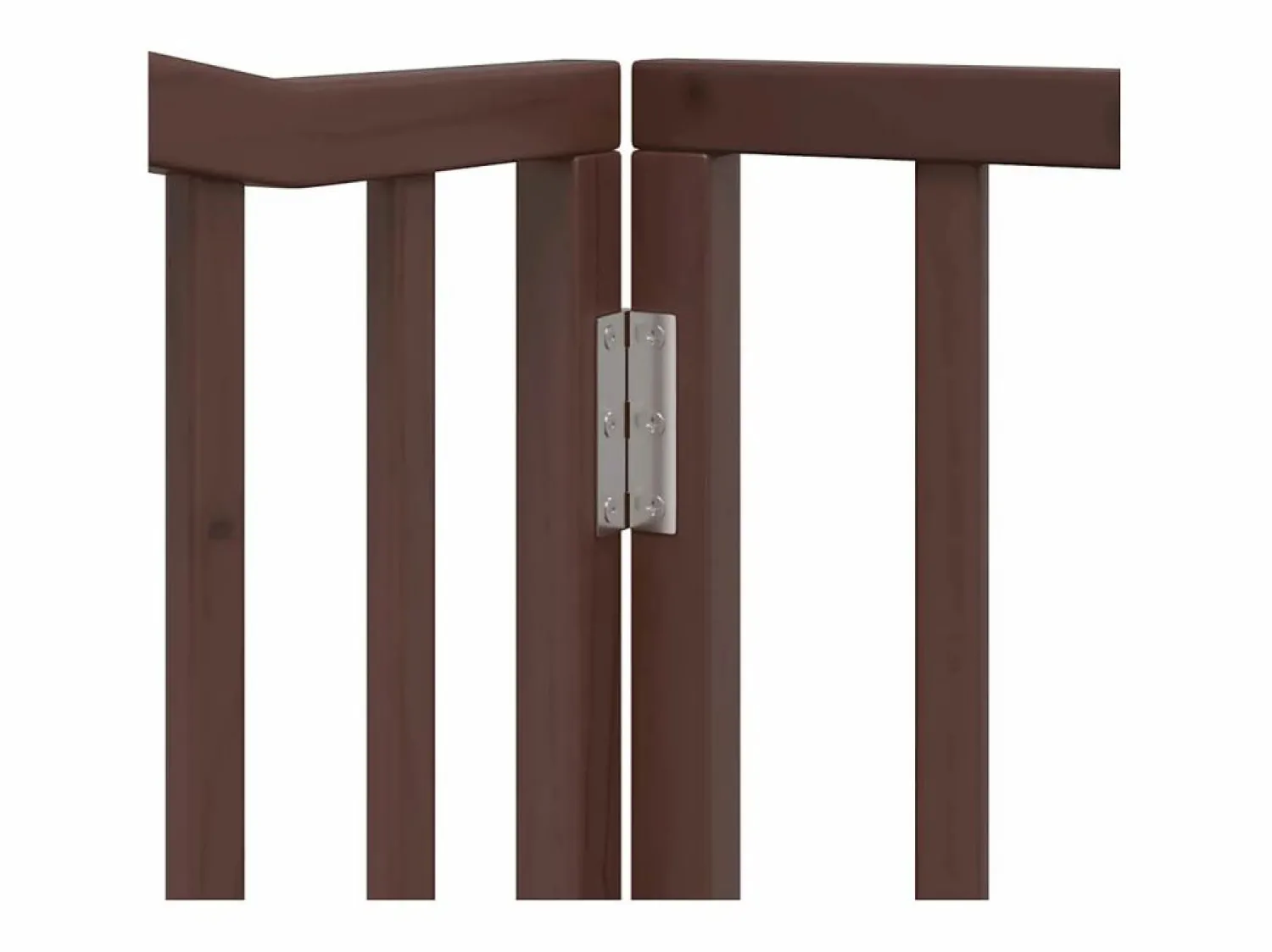 New Clicnbuy Puerta de perros plegable 6 paneles madera álamo marrón 480 cm Marru00f3n