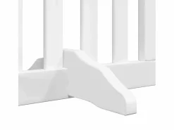 Clicnbuy Puerta de perros plegable 10 paneles madera álamo blanca 800 cm