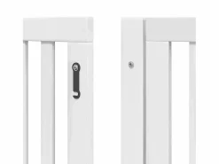 Clicnbuy Puerta de perros plegable 12 paneles madera álamo blanca 960 cm