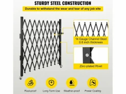 Clearance Puerta de Seguridad Plegable Individual SucceBuy, 18,5 cm de Alto x 21,5 cm de Ancho, Puerta Plegable Puerta De Garaje