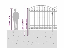 Puerta de valla Otros 400 x 200 cm Acero