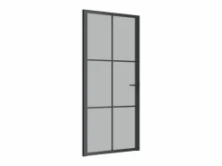 New Puerta interior de vidrio y aluminio mate 93x201,5 cm ES136386 Puerta Con Marco