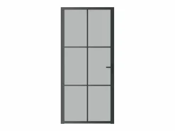 New Puerta interior de vidrio y aluminio mate 93x201,5 cm ES136386 Puerta Con Marco