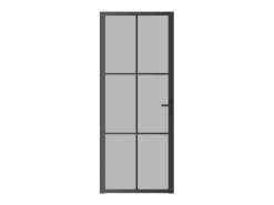 Puerta interior de vidrio y aluminio mate 83x201,5 cm ES214075
