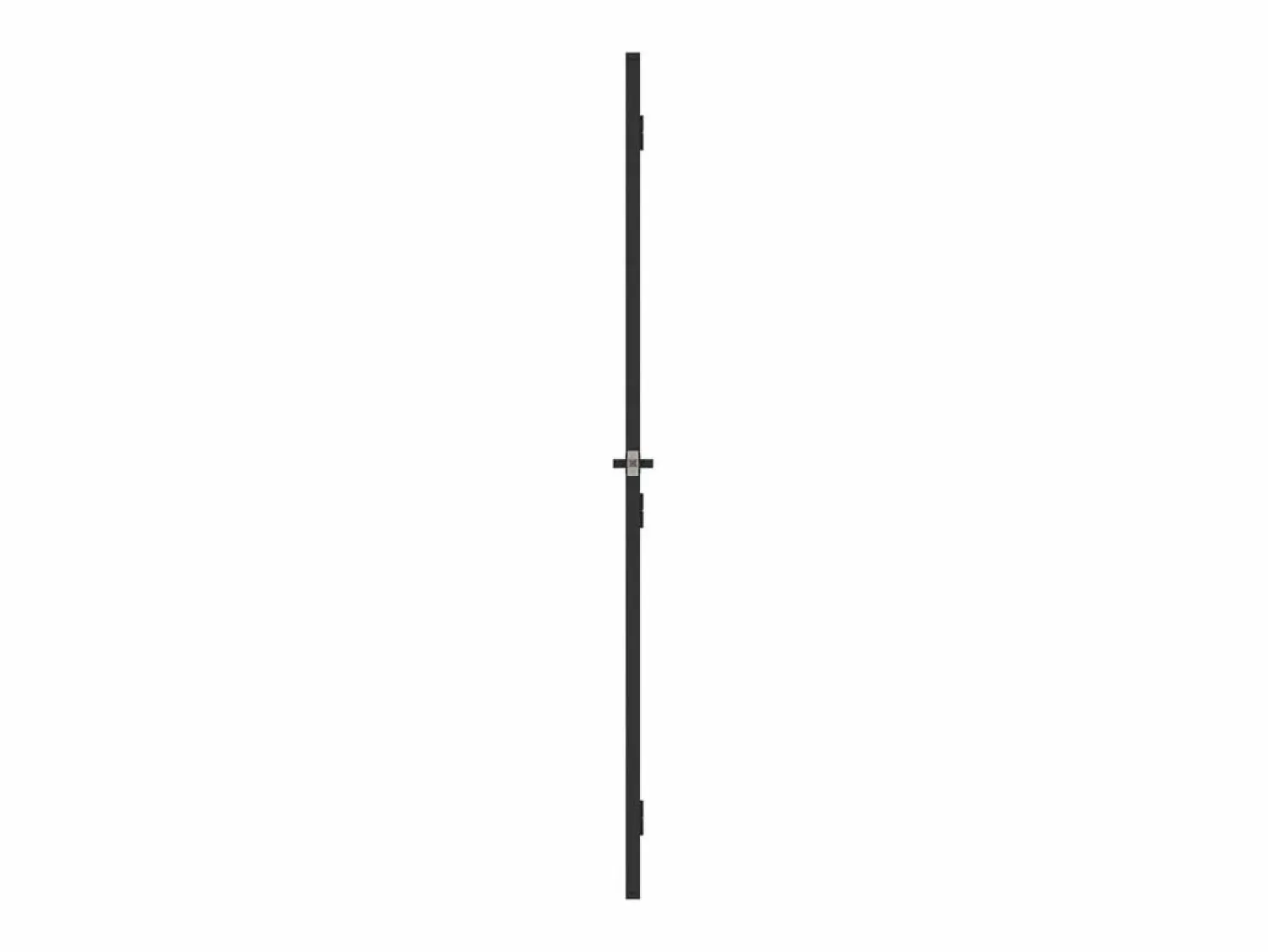 Puerta interior delgada negra vidrio y aluminio 93x201,5 cm ES223302