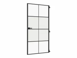 New Puerta interior delgada negra vidrio y aluminio 102,5x201,5 cm ES644039 Puerta Con Marco