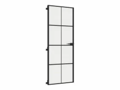 Best Puerta interior delgada negra vidrio y aluminio 76x201,5 cm ES646277 Puerta Con Marco