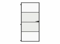 Outlet Puerta interior delgada negra vidrio y aluminio 93x201,5 cm ES125919 Puerta Con Marco