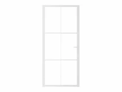 Puerta interior vidrio EGS y aluminio 93x201,5 cm ES270799 Blanco