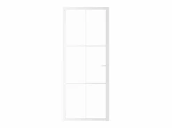 New Puerta interior vidrio EGS y aluminio 83x201,5 cm ES443223 Blanco