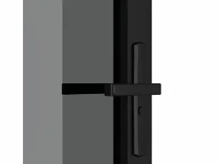 New Puerta interior vidrio EGS y aluminio 83x201,5 cm ES586397 Negro