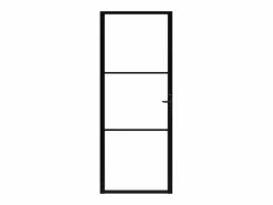 Discount Puerta interior vidrio ESG y aluminio 83x201,5 cm ES242178 Puerta Con Marco