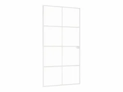 Hot Puerta interior vidrio templado y aluminio 102x201,5 cm ES652778 Blanco
