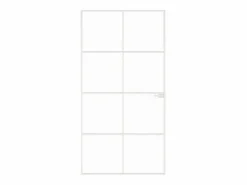 Hot Puerta interior vidrio templado y aluminio 102x201,5 cm ES652778 Blanco
