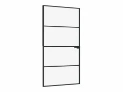 Puerta interior vidrio templado y aluminio 102x201,5 cm ES395826
