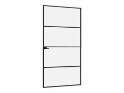 Puerta interior vidrio templado y aluminio 102x201,5 cm ES395826