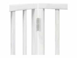 Puerta para perros con puerta plegable de 6 paneles, blanca, 300 cm, madera de álamo Seguridad Para Mascotas