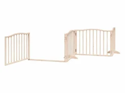 Online Puerta para perros plegable 12 paneles madera de álamo 960 cm Seguridad Para Mascotas