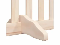 Hot Clicnbuy Puerta para perros plegable 12 paneles madera de álamo 960 cm Marru00f3n