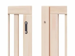 Hot Clicnbuy Puerta para perros plegable 12 paneles madera de álamo 960 cm Marru00f3n
